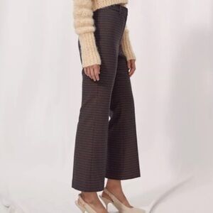Aritzia Baroque Pant in Black Constant Camel High Rise Flare Cropped Trousers 4